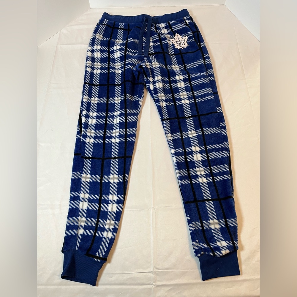 NHL Toronto Maple Leafs Plaid Fleece Joggers L